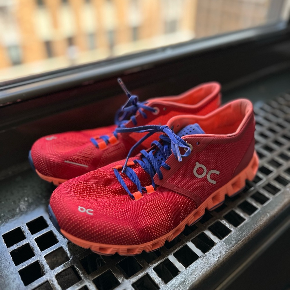 Red On Running Sneakers in Size 8